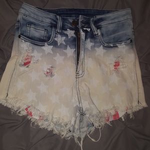 High wasted 4th of july shorts
